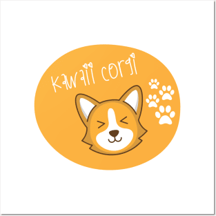 Kawaii corgi Posters and Art